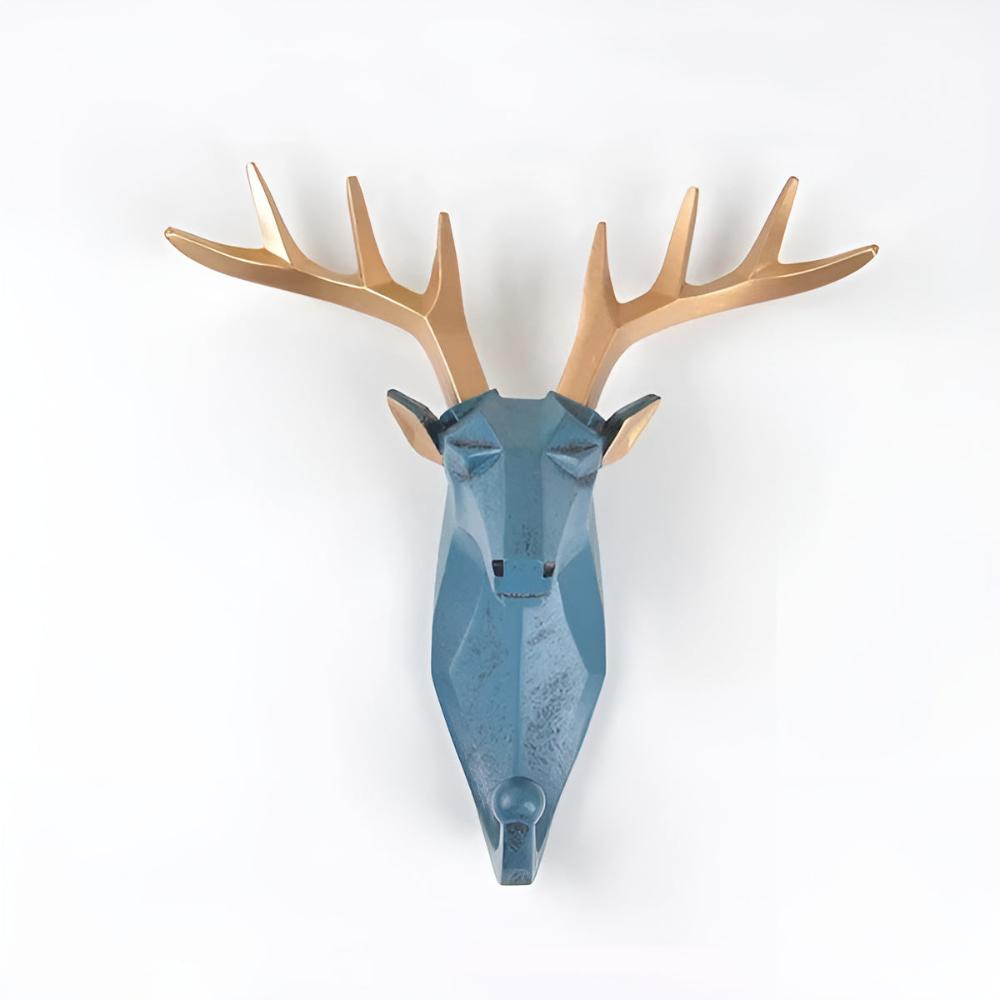 Stylish Animal Head Wall-Mounted Key Holder - Decorative Home Organizer for Keys & Accessories