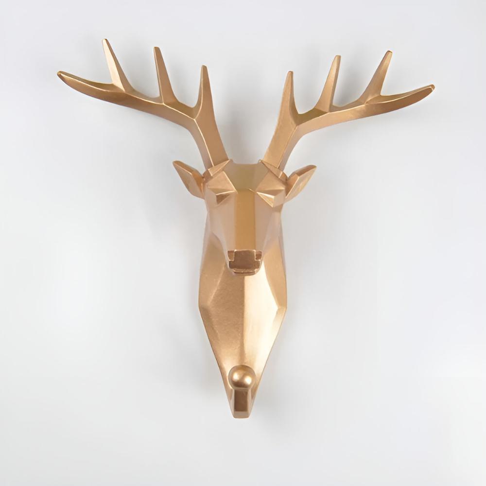 Stylish Animal Head Wall-Mounted Key Holder - Decorative Home Organizer for Keys & Accessories