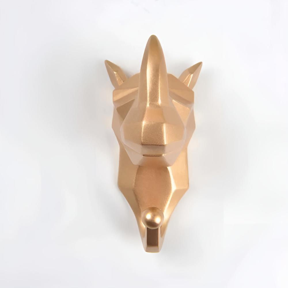 Stylish Animal Head Wall-Mounted Key Holder - Decorative Home Organizer for Keys & Accessories