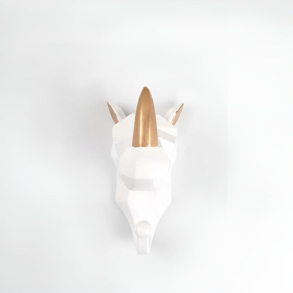 Stylish Animal Head Wall-Mounted Key Holder - Decorative Home Organizer for Keys & Accessories