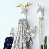 Stylish Animal Head Wall-Mounted Key Holder - Decorative Home Organizer for Keys & Accessories