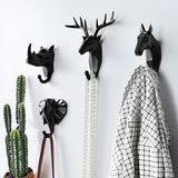 Stylish Animal Head Wall-Mounted Key Holder - Decorative Home Organizer for Keys & Accessories