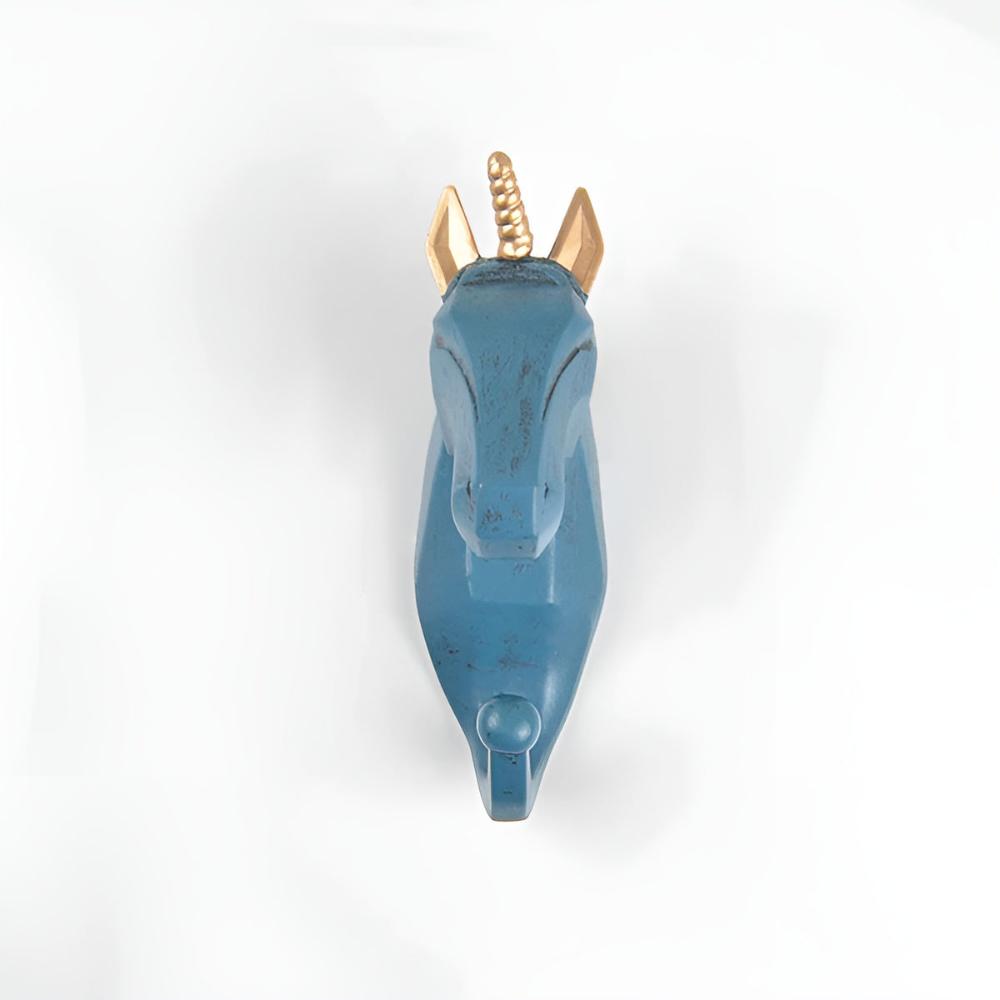 Stylish Animal Head Wall-Mounted Key Holder - Decorative Home Organizer for Keys & Accessories