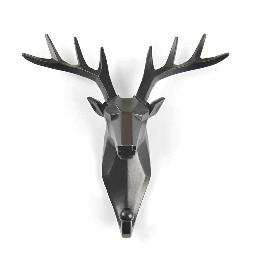 Stylish Animal Head Wall-Mounted Key Holder - Decorative Home Organizer for Keys & Accessories