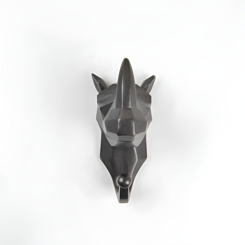 Stylish Animal Head Wall-Mounted Key Holder - Decorative Home Organizer for Keys & Accessories