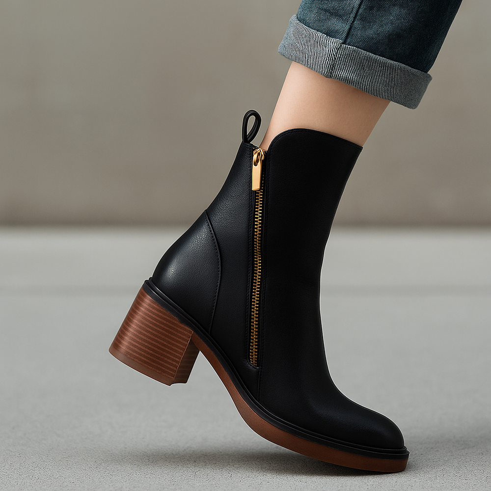 Men's side zip ankle boots, view 2