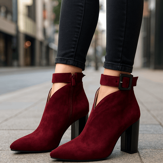 Women's side zip ankle boots, view 1