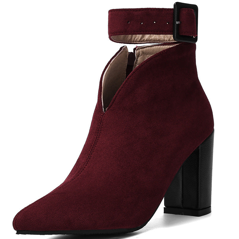 Women's side zip ankle boots, view 4