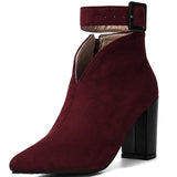 Women's side zip ankle boots, view 4