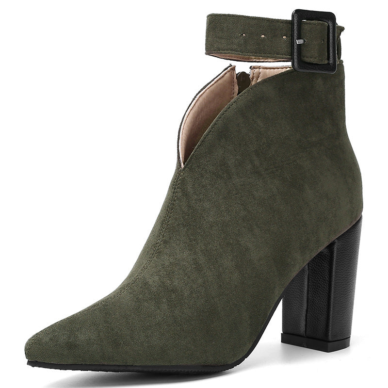 Women's side zip ankle boots, view 5