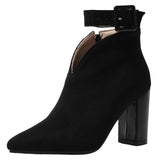 Women's side zip ankle boots, view 6