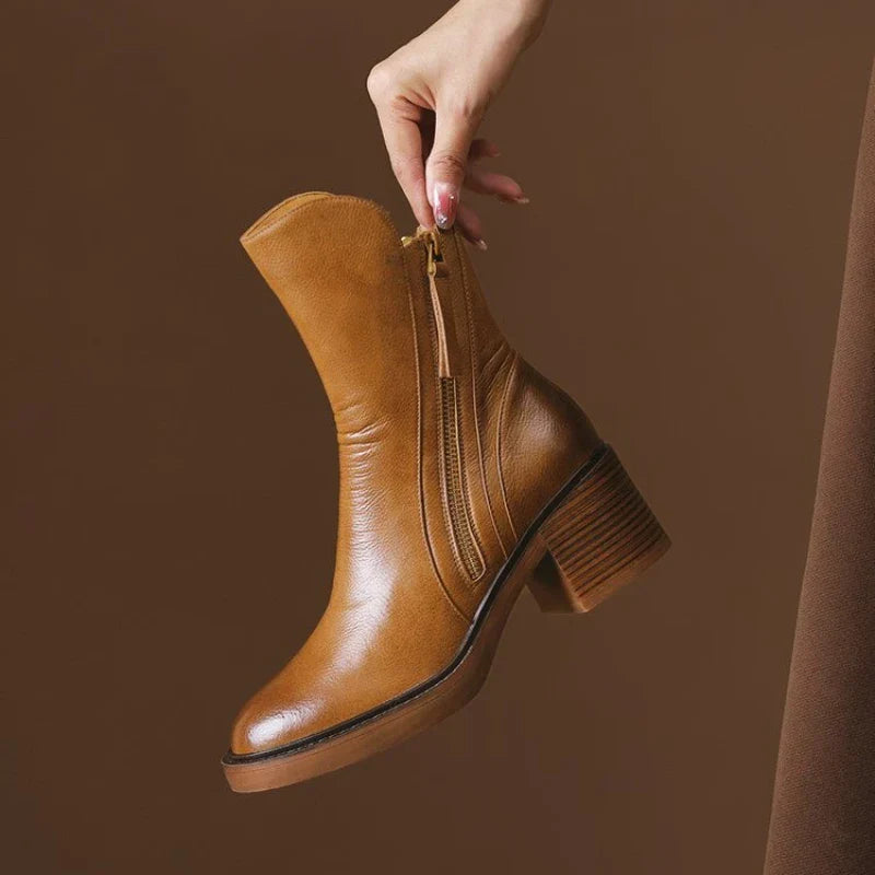 Women's stacked ankle boots, view 2