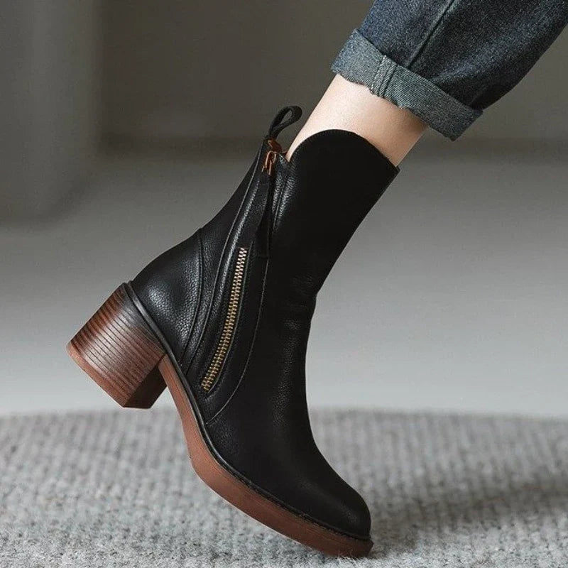 Women's stacked ankle boots, view 6