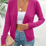 Women's v-neck cardigan, view 6