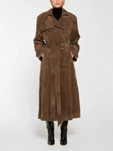Women's belted trench coat, view 1