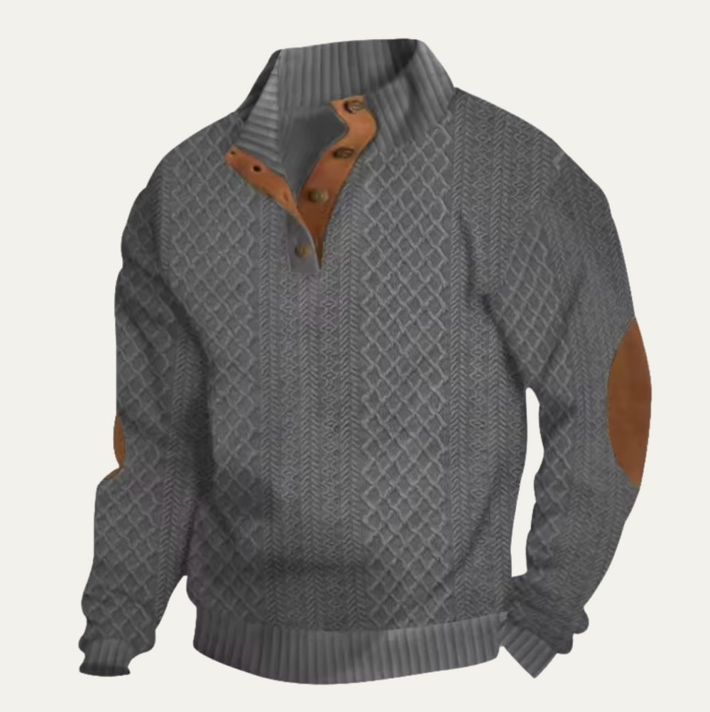 Men's cable-knit cardigan, view 1