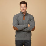 Men's cable-knit cardigan, view 2