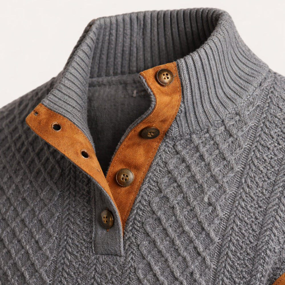 Men's cable-knit cardigan, view 3