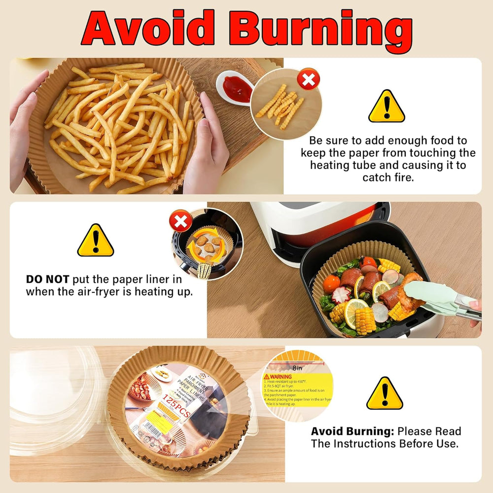 EasyCrisp Anti-Adhesive Disposable Air Fryer Liners - Non-Stick, Eco-Friendly, Perfect for Healthy Cooking