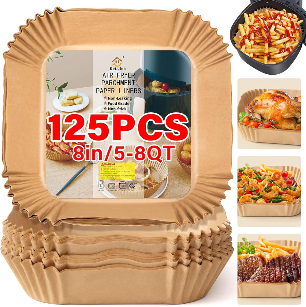 EasyCrisp Anti-Adhesive Disposable Air Fryer Liners - Non-Stick, Eco-Friendly, Perfect for Healthy Cooking