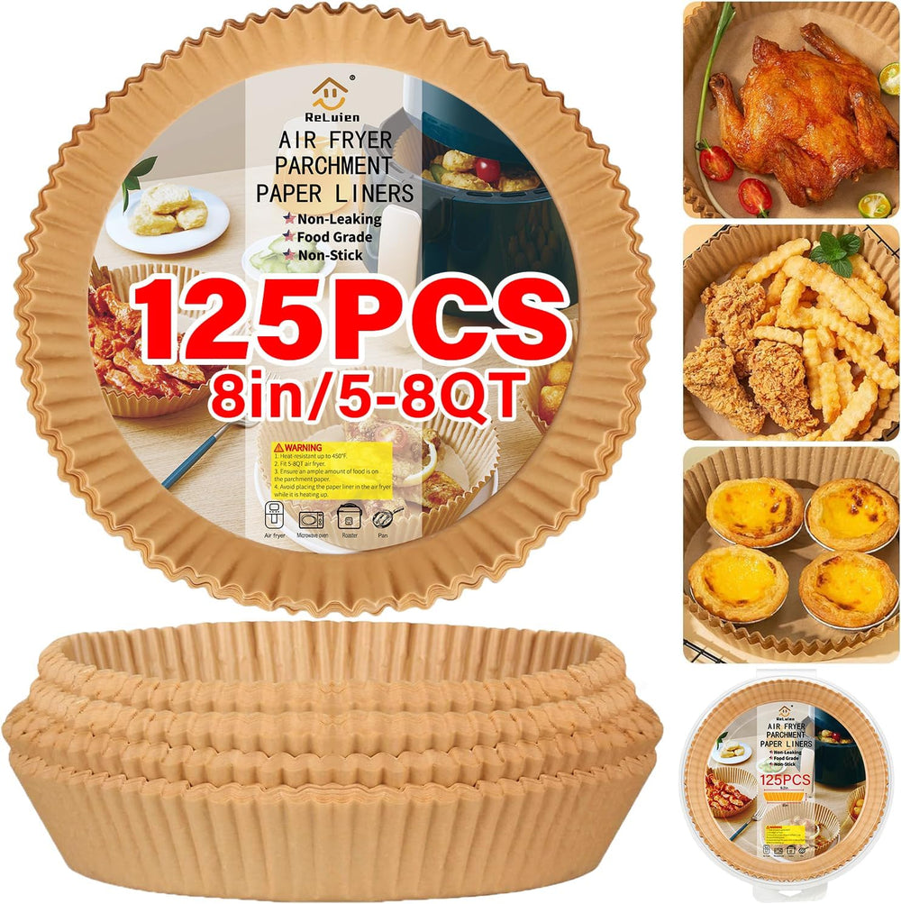 EasyCrisp Anti-Adhesive Disposable Air Fryer Liners - Non-Stick, Eco-Friendly, Perfect for Healthy Cooking