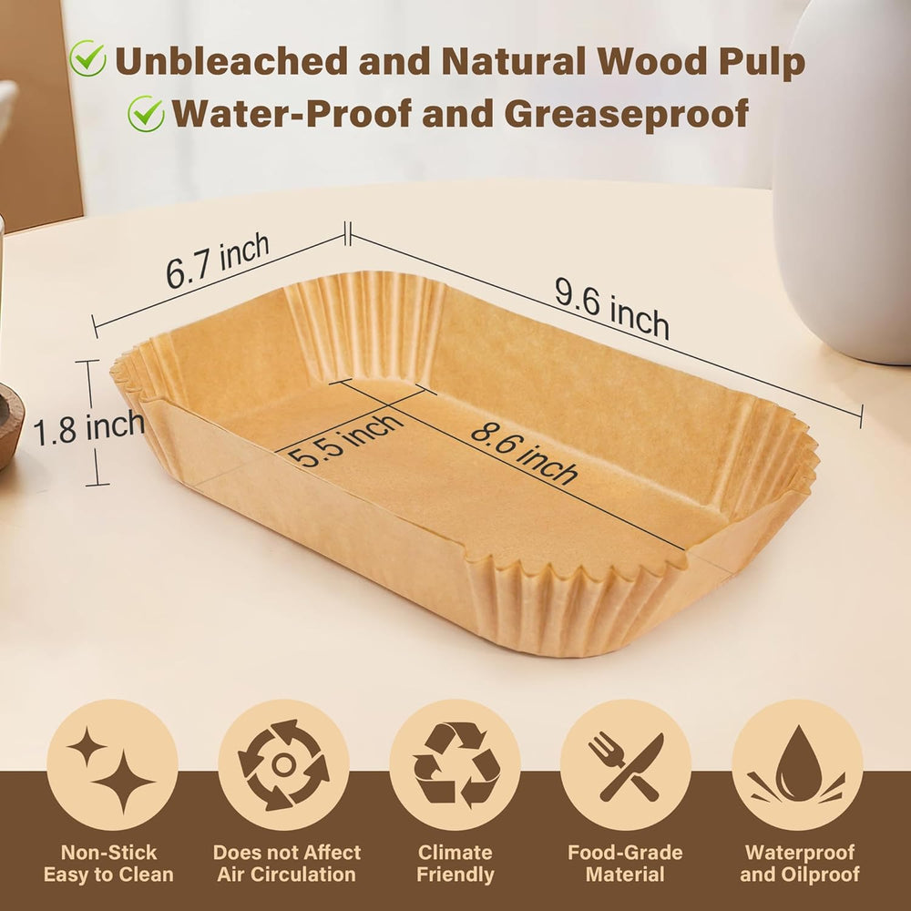 EasyCrisp Anti-Adhesive Disposable Air Fryer Liners - Non-Stick, Eco-Friendly, Perfect for Healthy Cooking