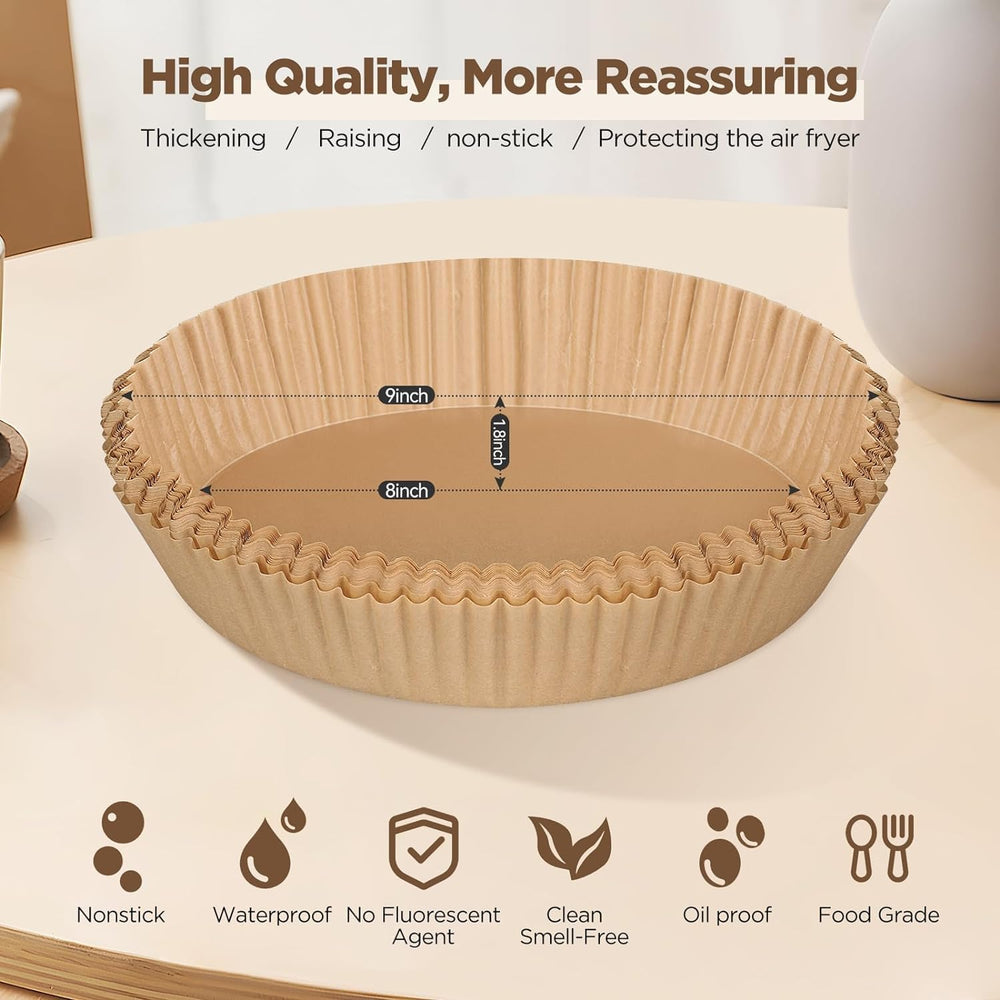 EasyCrisp Anti-Adhesive Disposable Air Fryer Liners - Non-Stick, Eco-Friendly, Perfect for Healthy Cooking