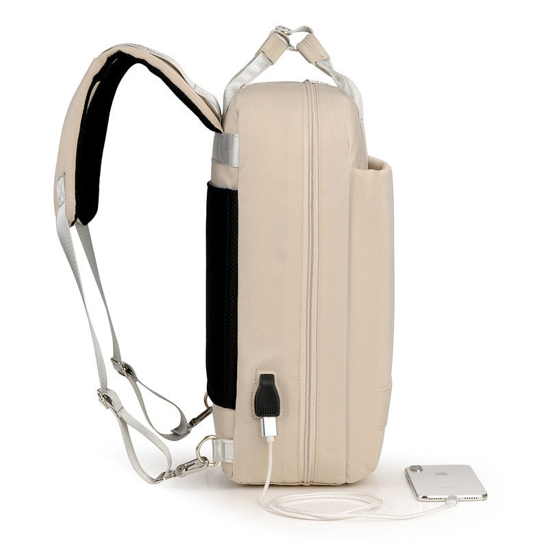 Secure Anti-Theft Backpack with Hidden Zippers, USB Charging Port & Water-Resistant Design - Perfect for Travel & Daily Use