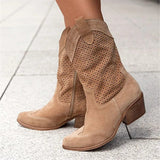 Women's side zip ankle boots, view 1