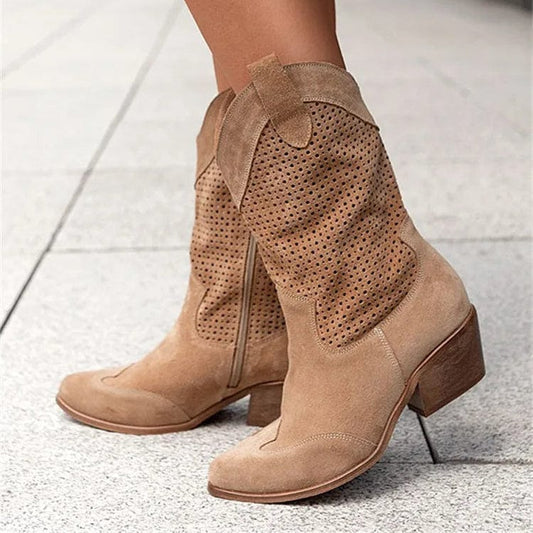 Women's side zip ankle boots, view 1