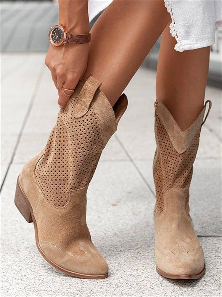 Women's side zip ankle boots, view 4