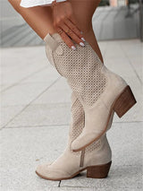 Women's side zip ankle boots, view 6