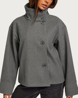 Women's high neck coat, view 5