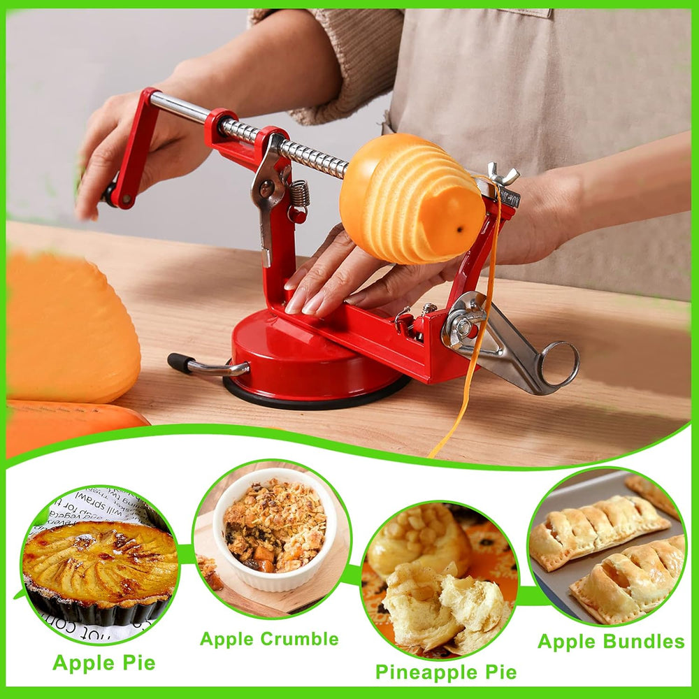 CoreSlicer Apple Peeler & Cutter with Suction Cup - Effortless Core Removal & Slicing Tool for Perfect Apple Slices