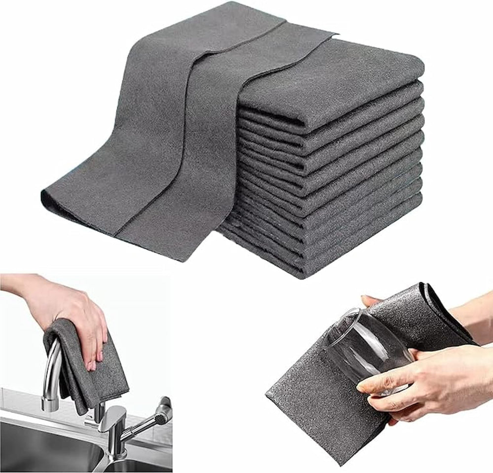 Microfiber Cleaning Cloths 10-Pack – Streak-Free, Lint-Free & Reusable