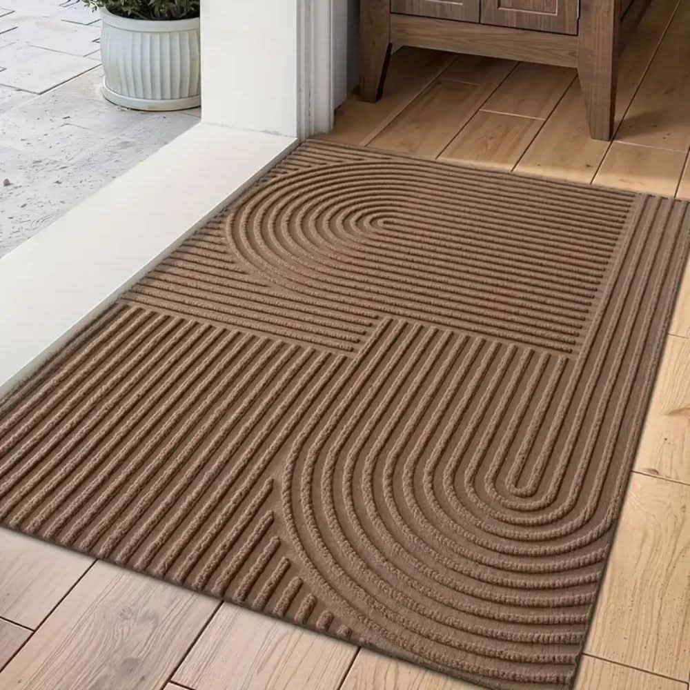 **AQUARAY Washable Wave Pattern Entry Mat - Highly Absorbent & Durable Door Mat for Home & Office**