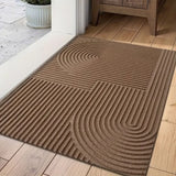 **AQUARAY Washable Wave Pattern Entry Mat - Highly Absorbent & Durable Door Mat for Home & Office**