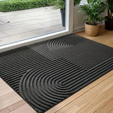 **AQUARAY Washable Wave Pattern Entry Mat - Highly Absorbent & Durable Door Mat for Home & Office**