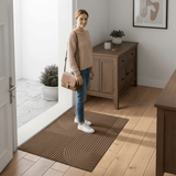 **AQUARAY Washable Wave Pattern Entry Mat - Highly Absorbent & Durable Door Mat for Home & Office**