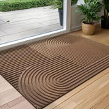 **AQUARAY Washable Wave Pattern Entry Mat - Highly Absorbent & Durable Door Mat for Home & Office**