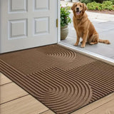 **AQUARAY Washable Wave Pattern Entry Mat - Highly Absorbent & Durable Door Mat for Home & Office**