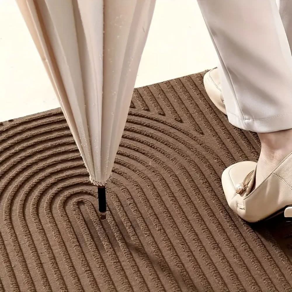 **AQUARAY Washable Wave Pattern Entry Mat - Highly Absorbent & Durable Door Mat for Home & Office**