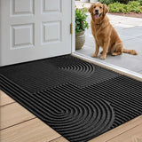 **AQUARAY Washable Wave Pattern Entry Mat - Highly Absorbent & Durable Door Mat for Home & Office**