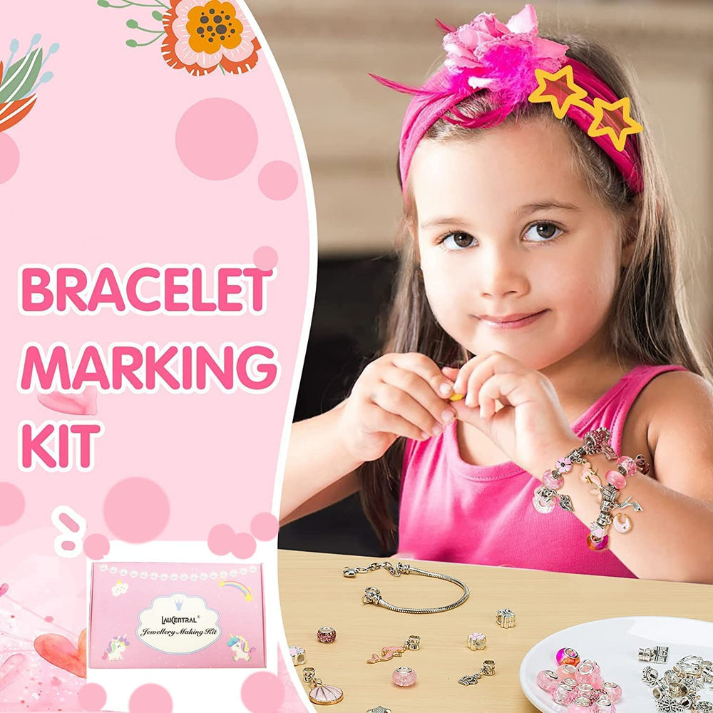 Kids Bracelet Making Kit – 82 Pieces, BPA-Free & Storage Box