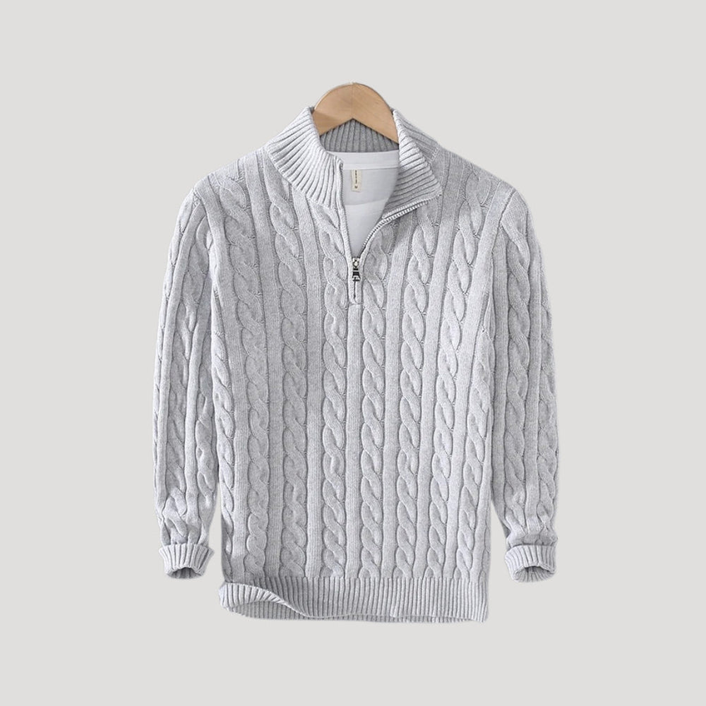 Men's cable-knit cardigan, view 4