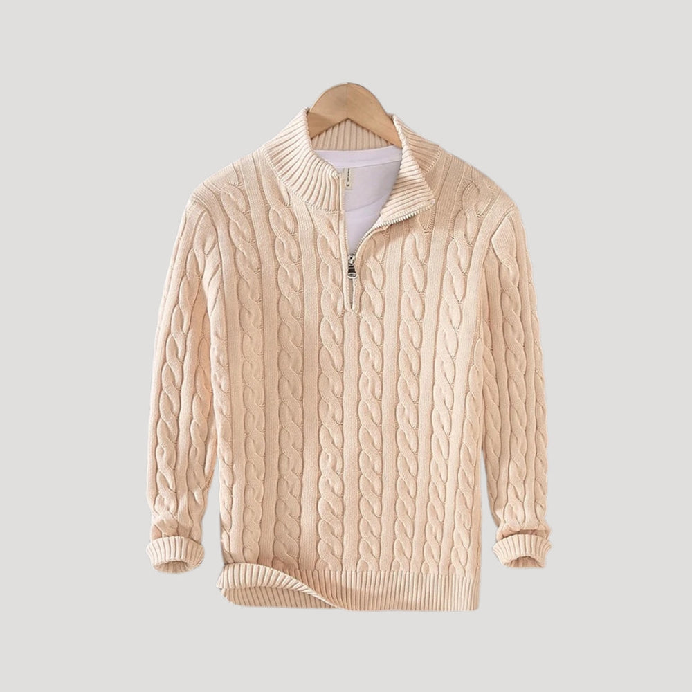 Men's cable-knit cardigan, view 5