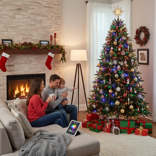 Artificial Christmas Tree – Pre-Lit, Fully Decorated & Foldable Storage Design