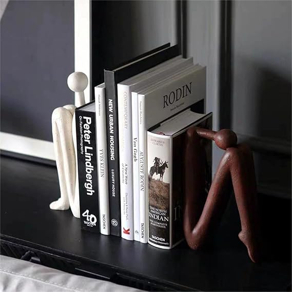Forma Artistic Book Support - Stylish & Functional Bookends for Home & Office Decor