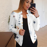Artistic Ladies' Blazer with Ink & Wash Design - Amaya