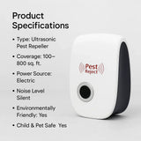 Kalsten | Ultrasonic Squirrel Repeller Device - Effective Pest Control to Deter Squirrels in 48 Hours for Gardens & Yards